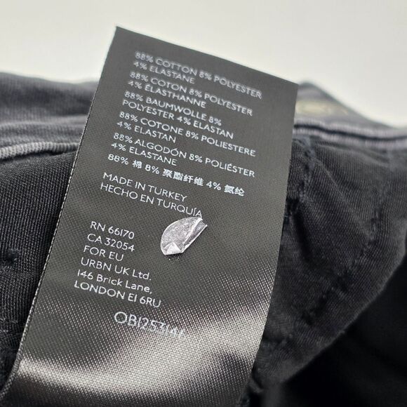 We The Free People Sabrina Super Skinny Black Distressed Jeans Womens 25 - Picture 8 of 14